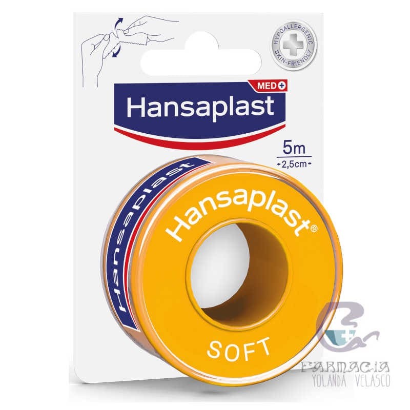 HANSAPLAST ESPARADRAPO HIPOALERGICO SOFT 5 X 2,5 CM