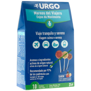 URGO MAREOS DEL VIAJERO 10 PIRULETAS