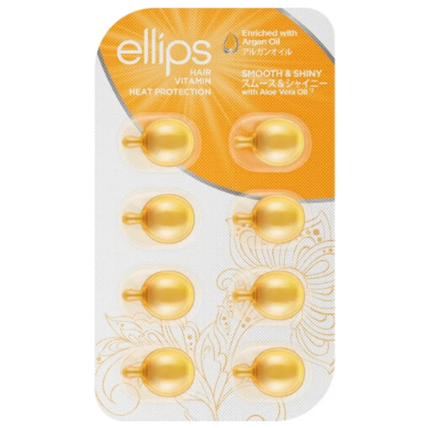 ELLIPS VITAMINA CAPILAR ARGAN AMARILLA SUAVIDAD Y BRILLO 8 UNID