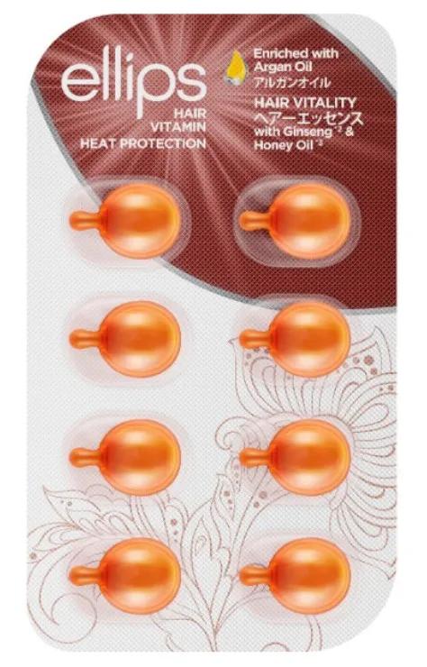 ELLIPS VITAMINA CAPILAR ARGAN NARANJA VITALIDAD 8 UNID