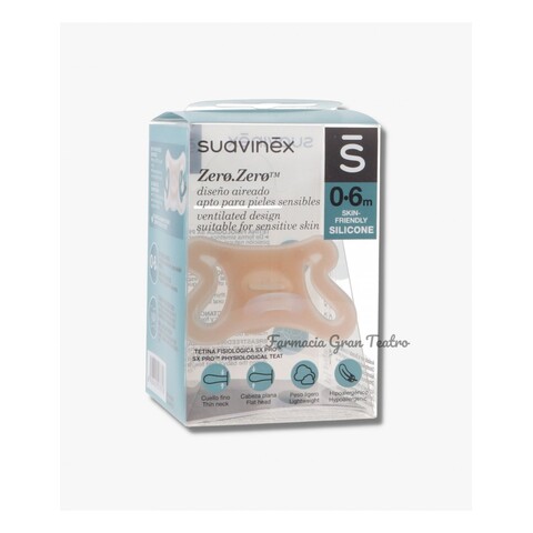 CHUPETE SILICONA FISIOLOGICO SUAVINEX SX PRO ZERO-ZERO 0 - 6 MESES 1 UNIDAD