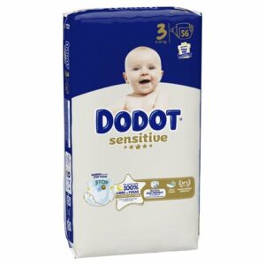 PAÑAL INFANTIL DODOT SENSITIVE TALLA 3 6-10 KG 56 UNIDADES