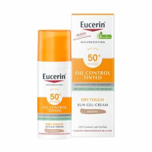 EUCERIN OIL CONTROL DRY TOUCH GEL CREM SOLAR SPF50+ COLOR MEDIO  50ML