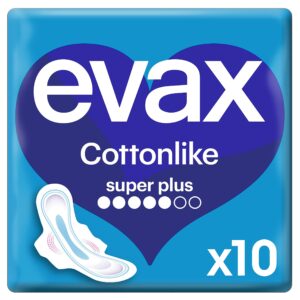 COMPRESAS EVAX COTTONLIKE SUPER PLUS ALAS 10 U
