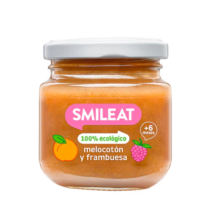 SMILEAT 1 TARRITO 130 g SABOR MELOCOTON Y FRAMBUESA