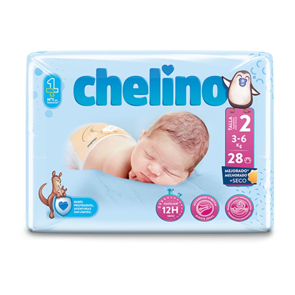 Chelino Fashion & Love Pañales Talla 2 (3-6 kg) 28 Unidades